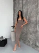 Трикотажное платье макси One size Мокко (1055) - изображение 5