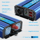 Инвертор 2200W с чистой синусоидой 2000W, преобразователь напряжения 12В - 230В с 2 розетками переменного тока, USB портами - изображение 6