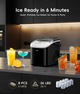 Портативный настольный ледогенератор Ecozy (12kg), Машинка для приготовления кубиков льда 9 кубиков льда за 6 минут - изображение 8