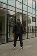 Мужской демисезонный костюм Windrunner Jacket & President: влагостойкая ветровка и мембранные брюки, защита от ветра и дождя чёрный/L - изображение 2