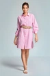 Платье-рубашка Iconique one size Розовый-полоска (Pink) (117300) - изображение 3
