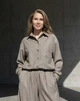 Рубашка с итальянской костюмки L-XL. Бежевый - изображение 1