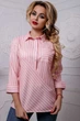 Жіноча сорочка в смужку з принтованої бавовни Seventeen XL Рожевий (2000000098883) - изображение 2