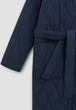 Длинная женская стеганая куртка с поясом Finn Flare BAS-100118-101 синяя XL - изображение 7