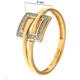 Кольцо Diamant К3755 (556679) 17.5 - изображение 2