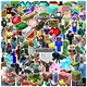 Набор стикеров игра Minecraft (майнкрафт)- 100 шт. - Виниловые наклейки для разных поверхностей 1 - изображение 1