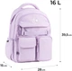 Рюкзак GoPack Education Стильный 39.5x28x15 см Сиреневый (GO26-183M-1) - изображение 3