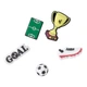 Przypinki do butów Crocs Soccer Star 5 Pack 10018207 5 szt Wielokolorowe - obraz 1