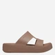 Klapki basenowe damskie Crocs Getaway Platform H - Strap 209409-2Q9 39-40 Brązowe - obraz 1