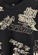 Футболка підліткова графіті H&M (14+років) 170+см чорна - зображення 2