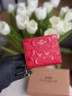 Гаманець Coach Snap Wallet In Signature Canvas червоний натуральна шкіра + подарункове пакування - изображение 10