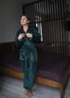 Женский халат на запах с капюшоном бамбуковый M Зеленый (П4К-al-bamb-003) - изображение 1