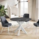 Стол кухонный круглый RoMax Oskar 110 см Loft Антрацит/Белый - изображение 2
