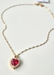 Цепочка женская с кулоном сердцем с красным камнем Fashion Jewelry Золотистая 19403 - изображение 8