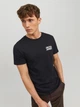 Футболка хлопковая длинная мужская Jack & Jones 12151955 2XL Black (5714487087977) - изображение 4