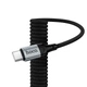 Кабель Hoco X121 (Type-C to Type-C, 60W, пружинная нейлоновая оплетка, быстрая зарядка, длина кабеля 1.5 метра) - Черный - изображение 4