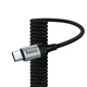 Кабель Hoco X121 (USB to Type-C, пружинне нейлонове обплетення, швидка зарядка, довжина кабелю 1.5 метра) - Чорний - зображення 6