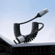 Кабель Hoco X121 (USB to Type-C, пружинне нейлонове обплетення, швидка зарядка, довжина кабелю 1.5 метра) - Чорний - зображення 8
