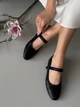Балетки Мэри Джейн с ремешком Loretta Женские Черный 36 (23,5 см) (X348 black) - изображение 8