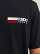 Футболка хлопковая длинная мужская Jack & Jones 12233999 XL Black (5715427833197) - изображение 5