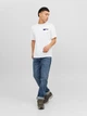 Футболка хлопковая длинная мужская Jack & Jones 12233999 XL White (5715427843639) - изображение 6