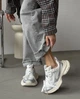 Кроссовки в стиле Balenciaga кожаные No brand Женские Бело-серебристый 39 (25 см) (F7299 white-silver) - изображение 2