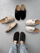 Замшеві сабо, шльопанці, клоги з ремінцем в стилі Birkenstock Meideli Жіночі Бежевий 36 (23,5 см) (d95-10 beige) - зображення 6