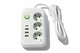 Мережевий фільтр подовжувач Power Socket 2.85м, 3 розетки + USB порти, Білий - зображення 6