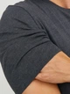 Футболка хлопковая длинная мужская Jack & Jones 12245087 S Dark Grey (5715427284852) - изображение 5
