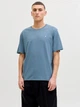Футболка хлопковая длинная мужская Jack & Jones 12245087 S Blue Mirage (5715830459793) - изображение 1