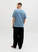 Футболка хлопковая длинная мужская Jack & Jones 12245087 S Blue Mirage (5715830459793) - изображение 2