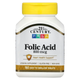 Фолієва кислота 21st Century "Folic Acid" вітамін B9, 800 мкг (180 таблеток) - зображення 1