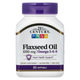 Льняное масло 21st Century "Flaxseed Oil" омега 3-6-9, 1000 мг (60 гелевых капсул) - изображение 1