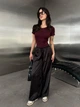 Жіночі шовкові штани широкого крою Uaclothes 46 Чорний (like37127-175561366) - изображение 1