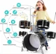 Интерактивная детская ударная установка Q 530 A с пианино и караоке – Bluetooth, подсветка, микрофон в комплекте - изображение 2