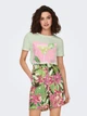 Футболка хлопковая женская ONLY 15291465 L Green Lily (5715866549376) - изображение 1