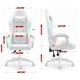 Геймерське крісло екошкіра Hell's Chair HC-1000 White LED - зображення 9