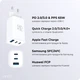 Сетевое зарядное устройство для Make 65W GaN3 2xType-C PD3.0 + USB QC4.0 White (MCW-6531GWH) - изображение 6