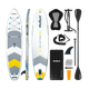 Надувна дошка Rebel SUP з сидінням для плавання, RBA-4501WH 350 см біло-сіра - изображение 1