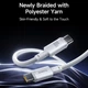 Кабель Baseus New Braided Fast Charging Type-C to Type-C 100W (1m) Black (E0426W00) - зображення 4