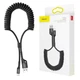 Кабель Baseus Fish Eye Spring Data Cable Lightning 2A (1m) Black (CALSR-01) - зображення 2