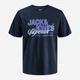 Футболка хлопковая длинная мужская Jack & Jones 12288016 L Navy Blazer (5715733608748) - изображение 7