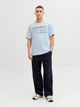 Футболка хлопковая длинная мужская Jack & Jones 12288016 L Celestial Blue (5715733608717) - изображение 6