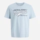 Футболка хлопковая длинная мужская Jack & Jones 12288016 L Celestial Blue (5715733608717) - изображение 7