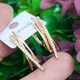 Серьги Xuping Jewelry длина 2.9см медицинское золото позолота 18К цирконий с1641 - изображение 6