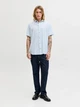 Рубашка хлопковая летняя мужская Jack & Jones 12289160 M Celestial Blue (5715830356245) - изображение 6