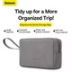 Органайзер сумка для гаджетів та проводів Baseus EasyJourney Series Storage Bag водовідштовхувальний футляр на блискавці для дрібних аксесуарів LBJX010013 Dark Gray - зображення 5