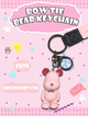 Брелок милий Ведмідь ПВХ Kawaii мультяшний у вигляді рожевого ведмедика - зображення 2