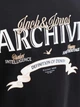 Футболка хлопковая длинная мужская Jack & Jones 12290417 M Black (5715830432239) - изображение 5