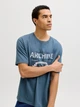 Футболка хлопковая длинная мужская Jack & Jones 12290417 M Blue Mirage (5715830432321) - изображение 3